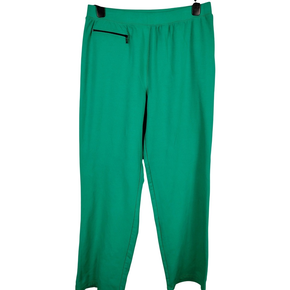 NWT Kim Rogers Womens L Pipeline Sweatpants Green Cotton Blend Gorpcore Sporty